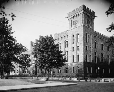 The Academic Building, Cadets Returning from Mess, West Point, N.Y., c.1900-15 by Detroit Publishing Co.